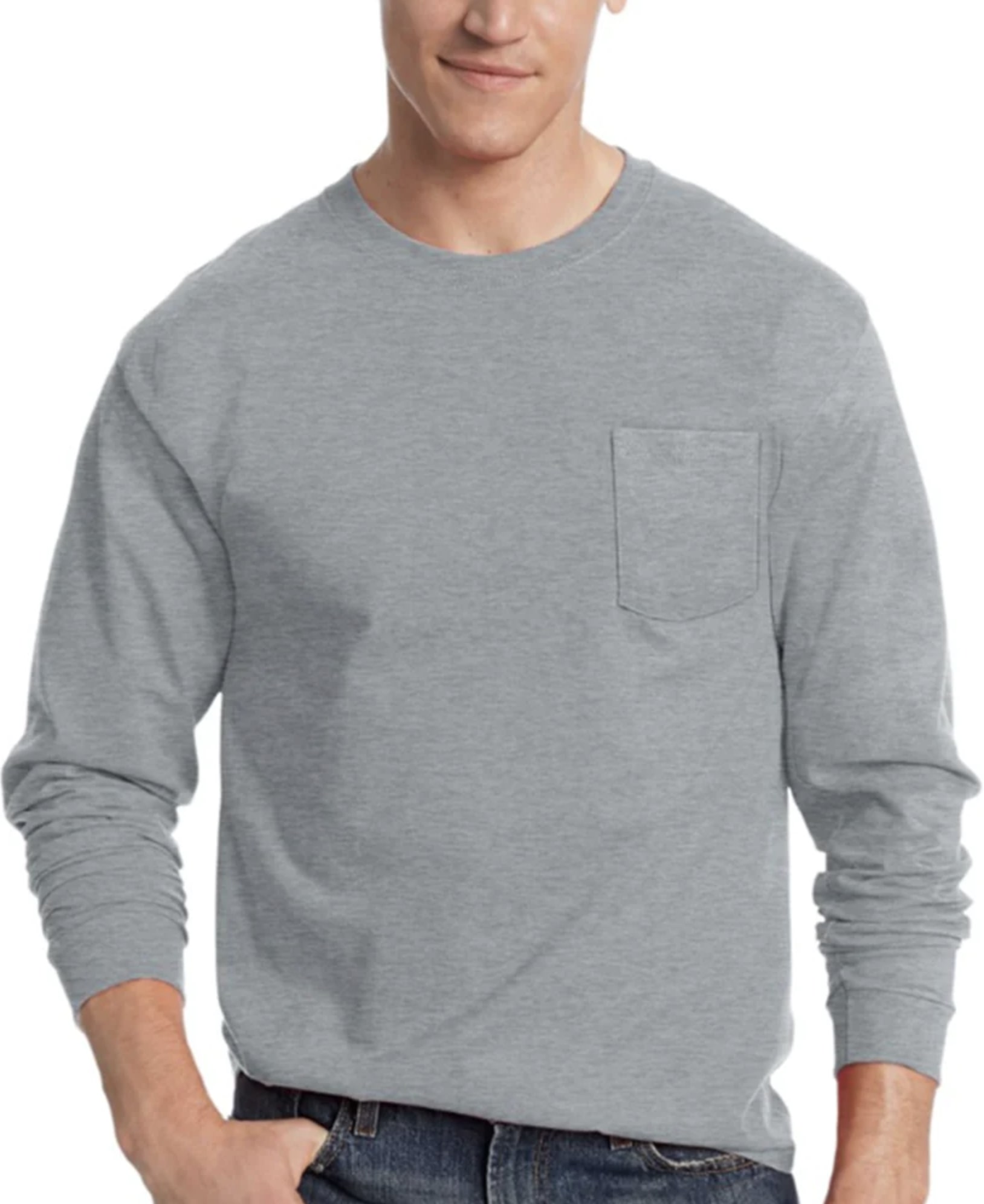 Hanes Men Long-Sleeve Pocket T-Shirt C/O /1 men Hanes-C/O