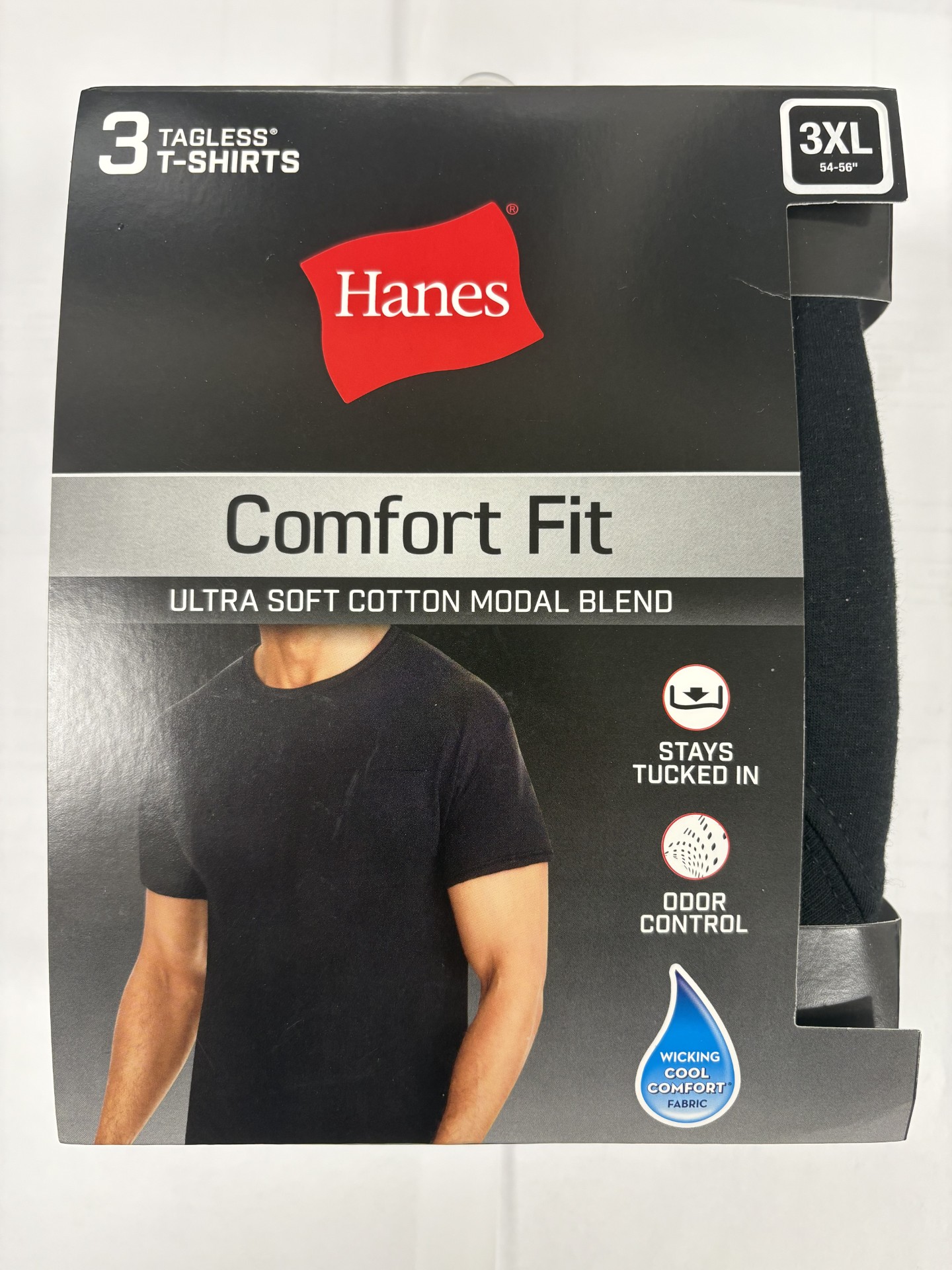Hanes Modal Blend 2blk/1gry Tshirt /3PK men Hanes-C/O