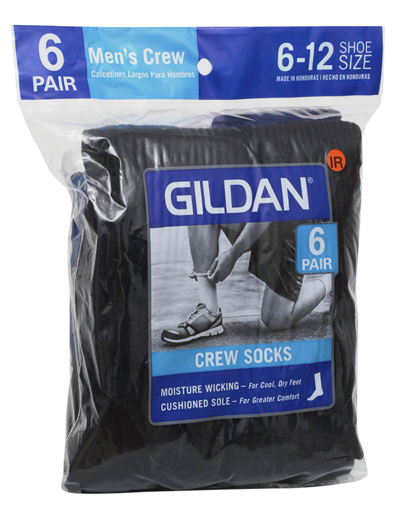 Gildan Mens Crew Sock IR /6PK men Hanes-IR