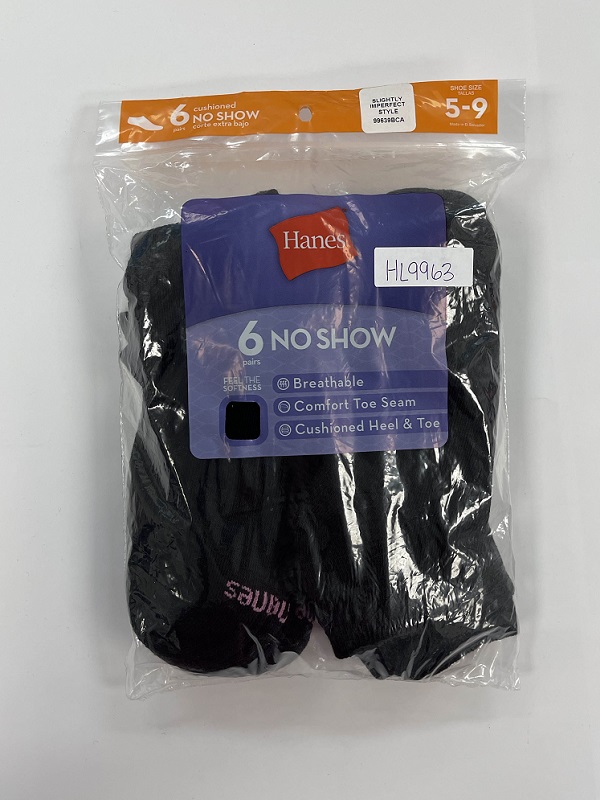 Hanes Women’s No Show Footie Socks IR /6PK HL9963